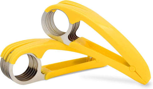 FireKylin Banana Slicer,ABS + Stainless Steel Fruit and Vegetable Salad Peeler Cutter Kitchen Tools For Banana, Strawberry,Grape?2 pcs?...