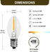 C7 0.6W 2700K Featuring Standard E12 LED Bulb Candelabra Base Replacement Night Light 6 Pack...