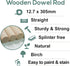 1/2 x 12 Inch, Hardwood Dowel Rods, Unfinished Birch Round Sticks for Arts Crafts and DIY Projects, 10 pcs...