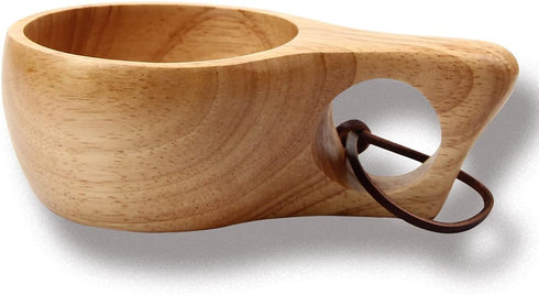 Mochiglory Wooden Mug Nordic Style Handmade Natural, Portable Wooden Drinking Cup for Coffee, Tea and Milk...