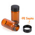 20 PCS 4ML (1 dram) Amber Small Liquid Sample Glass Vials with Screw Caps, 15mmx 45mm Leak-Proof Vial, 13-425 Black Screw Cap with PE Liners for L...