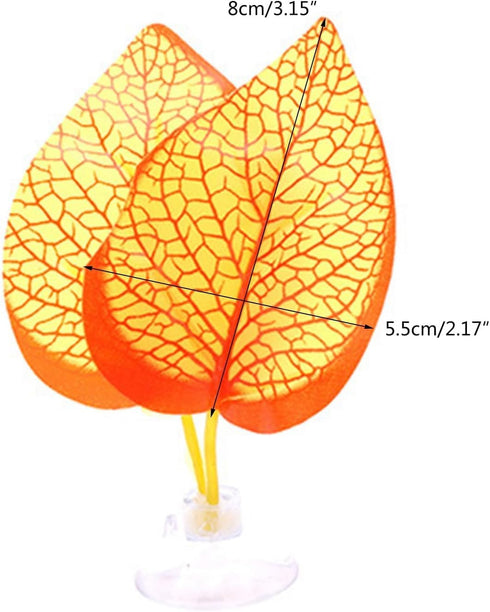 2PCS Fishtanks Decorations for Betta Resting Bed Leaf Hammock Spawning Pad for Bettas Simulation Habitats AquaticPlant Aquariums Decoration for Be...