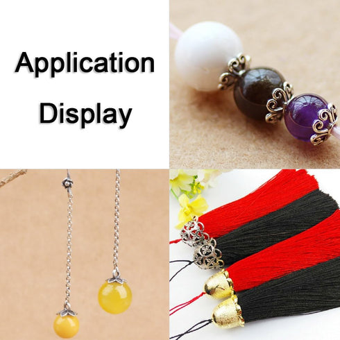 PH PandaHall About 180 Pcs Tibetan Style Metal Flower Bead Caps 6 Styles for Jewelry Making Antique Bronze...