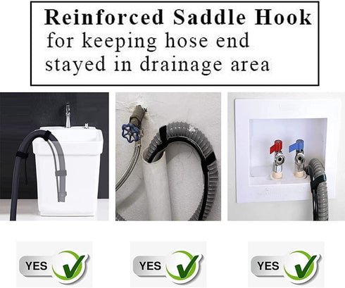 Universal Adjustable Shape Drain Hose Guide Assembly for Kitchen Sink Laundry Tub Washing Machine Discharge Hose Clip Hose Holder Fits All Drain H...