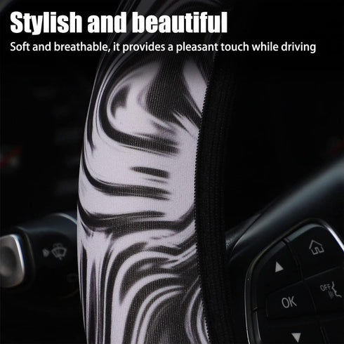 Soft Steering Wheel Cover, 15 Inch Elastic Steering Wheel Protector for Women Girl, Anti-Slip Steering Wheel Vehicle Interior Accessories for Cars...