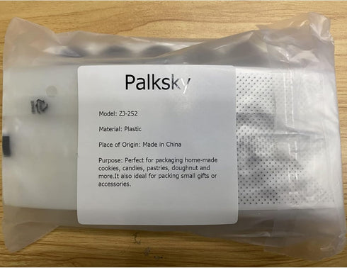 (200Pcs)100pcs Translucent Plastic Bags/Bakery Bags with 100pcs Hand made Stickers for Cookie Cake Chocolate Candy Snack Wrapping Good for Bakery ...