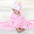 Baby Hooded Blanket Newborn Infant Soft Warm Swaddle Wrap Animal Face Coral Fleece Shower Bath Towel...
