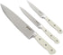 Goodful Premium Cutlery Kitchen Essential Knife Set, High Carbon Stainless Steel Blades Cutlery, Full Tang, Triple Riveted Handles, 3-Piece, Cream...