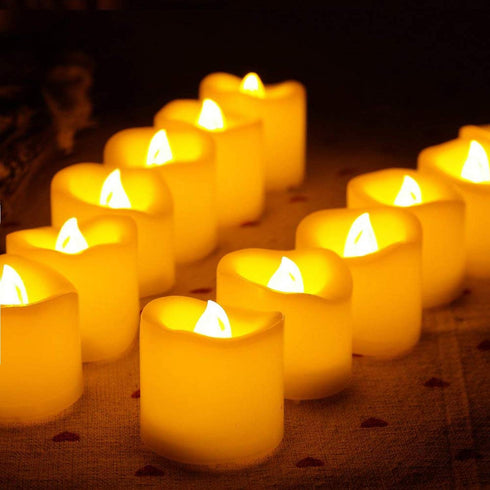 Novelty Place Battery Operated Flickering Flameless LED Votive Candles (Pack of 24)...