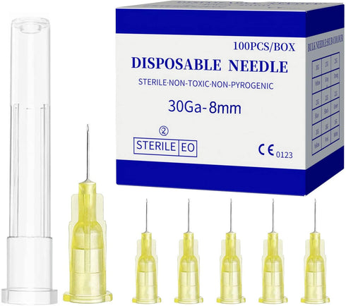 30 Ga 8mm 5/16 Inch Luer Lock Lab Supplies,Industrial Dispensing Accessories,Pack of 100(30g-8mm)...