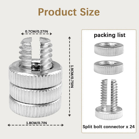 24 Pieces Split Bolt Connector,Split Bolt Joint Clamp Wire Connector for Multiple Electric Fence Wires...