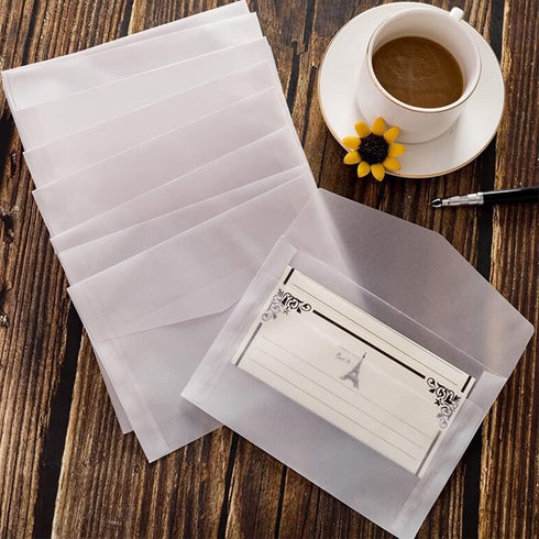 30Pack White A7 Envelopes Invitation Envelopes Glassine Paper Envelopes 5x7 Invitation Envelopes Vellum Envelopes Greeting Card Envelopes Mini Fil...