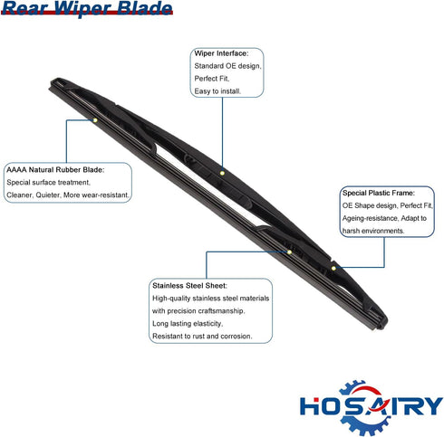 Rear Wiper Arm Blade Set for GM Buick Enclave 2008-2017 Rear Windshield Wiper Arm Blade Assembly-Factory OE Style 15280813 25820122...