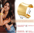 2 Pcs Cuff Bangle Bracelet - Armband Cuff Bangle Bracelet Set Open Wide Wire Bracelets Gold Wrist Cuff Wrap Bracelet Adjustable Gold Sliver Plated...