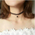 Boho Lace Star Choker Necklace Black Pentagram Star Pendant Necklace Lucky Star Charm Necklace Chain Gothic Lace Tattoo Choker Necklace Jewelry fo...