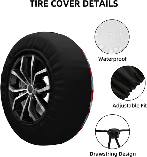 Spare Tire Cover Weatherproof Sun Protection Wheel Tire Cover Universal Fit Trailers RV SUV Truck Camper Travel Eagle...