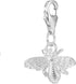 925 Sterling Silver 3D Honey Bee Clip On Charm Lobster Clasp for Bracelet Necklace Jewelry...