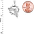 Exquisite Sterling Silver Sunshine State Florida Charm Pendant...