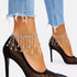 ELABEST Boho Rhinestone Ankle Bracelet Silver Drop Tassel Crystal Dangle Anklet Bracelets High-heeled Trendy Anklet Tennis Foot Chain Nightclub Pa...