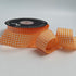 Micomon Orange Gingham Plaid Checked Ribbon 25 Yard Each Roll 100% Polyester (1", Orange)...