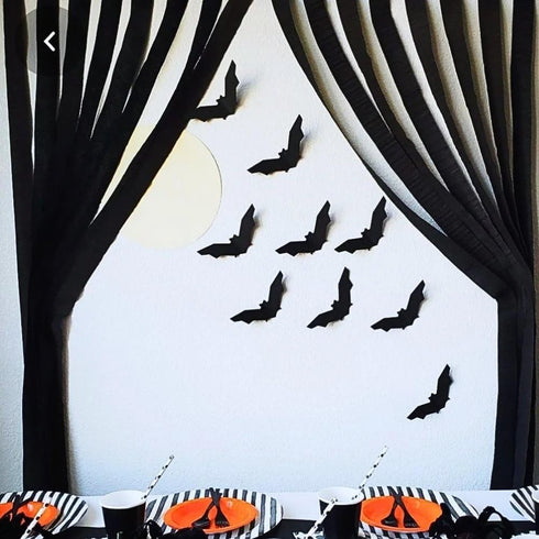 Premium Black Crepe Paper Streamer - 81 ft (1 Pc) - Perfect for Birthdays, Weddings, and Events...