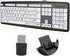 Black Computer Keyboard Wired USB Keyboard Low Vision Keyboard USB Wired Old People Keyboard with White Large Print Keys(Black)...