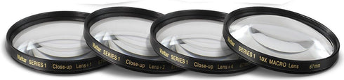 67mm Close-Up Filter Set (+1, 2, 4 and +10 Diopters) Magnification Kit for Nikon CoolPix P900, P950 Digital Camera...