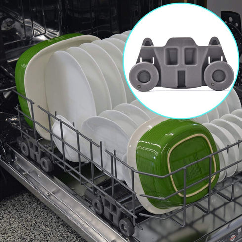 Odowalker Pack of 4 Dishwasher Premium Wheels Lower Rack for Kenmore Elite Dishwasher Parts W10195416 Kitchen Aid Dishwasher