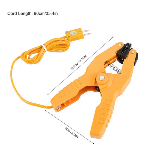 Temperature Clamp, HT 05 Thermocouple Sensor Temperature Pipe Clamp, 1~3/8" K Type Temperature Range Test Probes Sensors...