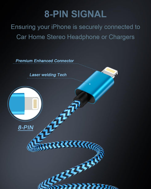 iPhone Aux Cord for Car, Lightning to 3.5mm Aux Cord 2 in 1 Audio and Charging Cable for Car Home Stereo Speaker Headphone Car Charger Compatible ...