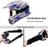 Motorcycle Goggles ATV Goggles Motocross Goggles Windproof Dirt Bike Goggles Dustproof Off Road Goggles Scratch Resistant PU Helmet MX Goggles Ski...