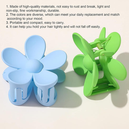 1Pc Purple Hair Claw Clips,Hair Accessories,Flower Shaped Plastic Jaw Clips Anti-scratch Smell-less Useful Hold Tightly Purple Clips and Barrettes...