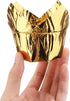 EUSOAR Disposable Baking Cups, 3.5 Ounce 100pcs Gold Tulip Cupcake Muffin Liners, Aluminum Foil Tulip Style Cupcake Cups, Foil Cups, Aluminum Cupc...
