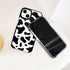 Abbery Designed for iPhone 13 Mini Case Cow Print, Clear with Design Cow Pattern Cute Durable Silicone TPU Sturdy Shockproof Protective Woman Girl...