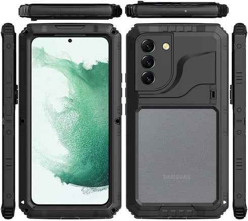Galaxy S22 Plus Waterproof Case, Aluminum Metal Heavy Duty Tough Armour Full Body Protective Shockproof Drop Proof Hybrid Cover Military Outdoor S...
