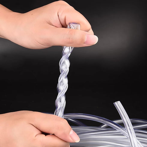 TOP-VIGOR 10mm ID 12mm OD PVC Clear Vinyl Tubing, 1M Length Food Grade Flexible Water Pipe, Plastic Tube for Transfer Water, Oil, Air, Powders & F...