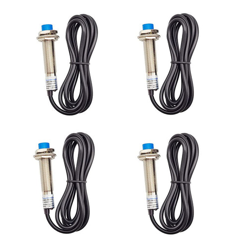 Inductive Proximity Sensor M12 LJ12A3-4-Z/BX Normally Open Detection Approach Switch 4mm NPN NO 3 Wire DC 6V-36V (4 Pack)...