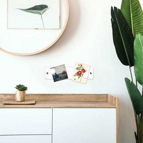 Three by Three Seattle 12 x 3 Inch Metal Strip Frameless Magnetic Bulletin Board with 2 Magnets for Memos, Photos, Lists, and More in Office, Home...