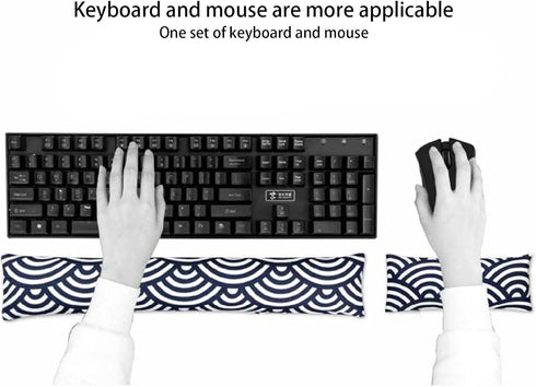 Ergonomic Wrist Rest Bean Bag for Computer Mouse,Memory Foam Wrist Support Pillow Rest Cushion Mat Mousepad for Pain Relief of Tendinitis, Carpal ...