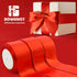 3 Rolls Double Sided Red Satin Ribbon 1.5 Inch Wide 25 Yards Long Grosgrain Polyester Satin Ribbon Fabric Ribbon for Wedding Decor, Gift Wrapping,...