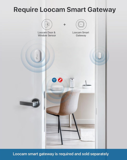Door and Window Sensor Wireless, Mini Zigbee Door Sensor Alarm for Smart Home Security, Magnetic Door Alarm Sensor to Open/Closed State, Audible A...