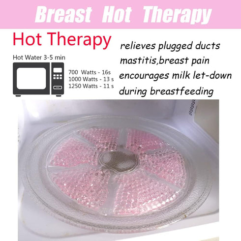Breast Therapy Ice Packs, Hot and Cold Breast Pads, Breastfeeding Essentials Large Gel Bead Packs for Moms...