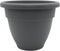 The HC Companies 8 Inch Caribbean Planter - Lightweight Indoor Outdoor Plastic Plant Pot for Herbs and Flowers, Warm Gray...