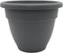 The HC Companies 8 Inch Caribbean Planter - Lightweight Indoor Outdoor Plastic Plant Pot for Herbs and Flowers, Warm Gray...