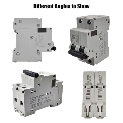 2P 250V Low Voltage DC Miniature Circuit Breaker for Solar Panels Grid System Din Rail Mount Breaker DC Circuit Amp C65H-DC (32A)...