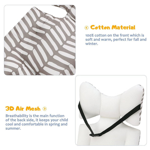 Baby Stroller Seat Liner Toddler Seat Stroller Cushion Pad Soft and Breathable 3D Air Mesh Cooling Pram Pushchair Seat Liners Universal for Infant...