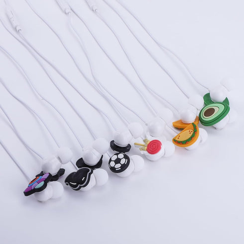 QearFun Cartoon Silicone Earbuds for Kids,Different Pattern 6pcs,Kawakii Wired Earbud & in-Ear Headphones Personality Gift for School Girls and Bo...