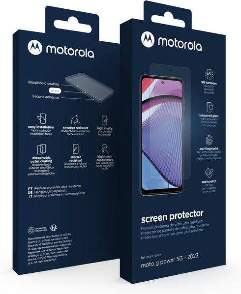 Motorola Essentials Moto G Power 5G (2023) Screen Protector- Strong 9H Tempered Glass, Anti Fingerprints, Anti Scratch, Anti Smudge...