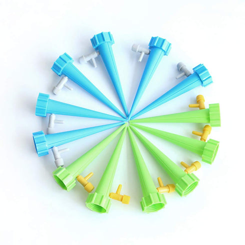 Plant Watering Devices, 6Pcs Self Watering Spikes, Slow Release Control Valve Switch Automatic Watering Drip System, Adjustable Water Volume Drip ...