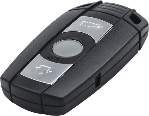 Remote Car Key Shell for BMW 3 5 Series BMW X5 BMW X6 BMW Z4 Key Cover Fob with Uncut Blade 3 Buttons Replacement Key Case, Black...